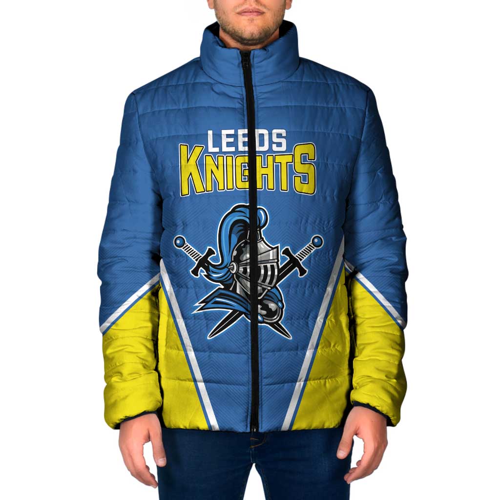 Custom West Knights of Yorkshire Padded Jacket Skate Hard Hit Harder Blue Version - Wonder Print Shop