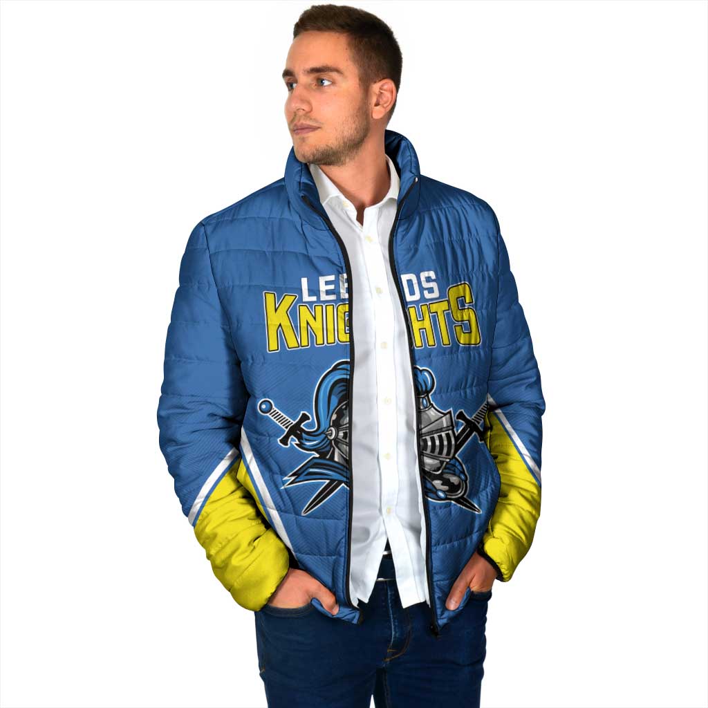 Custom West Knights of Yorkshire Padded Jacket Skate Hard Hit Harder Blue Version - Wonder Print Shop