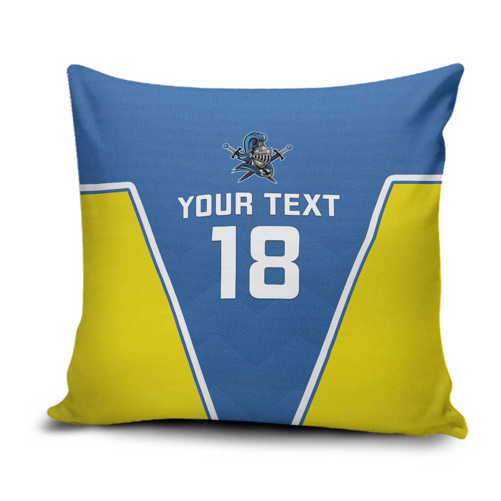 Custom West Knights of Yorkshire Pillow Cover Skate Hard Hit Harder Blue Version - Wonder Print Shop