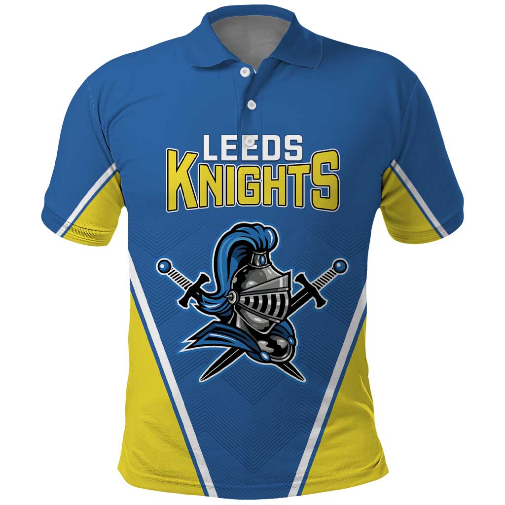 Custom West Knights of Yorkshire Polo Shirt Skate Hard Hit Harder Blue Version - Wonder Print Shop