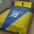 Custom West Knights of Yorkshire Quilt Bed Set Skate Hard Hit Harder Blue Version - Wonder Print Shop