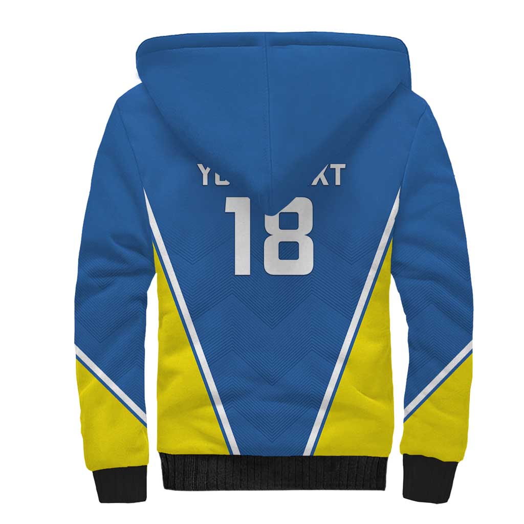 Custom West Knights of Yorkshire Sherpa Hoodie Skate Hard Hit Harder Blue Version - Wonder Print Shop