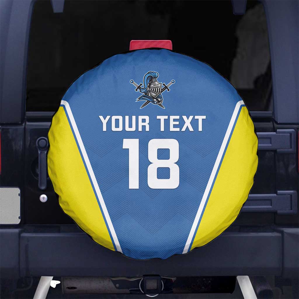 Custom West Knights of Yorkshire Spare Tire Cover Skate Hard Hit Harder Blue Version - Wonder Print Shop