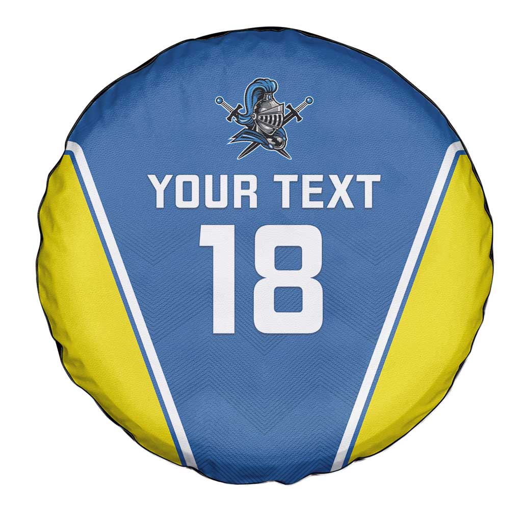Custom West Knights of Yorkshire Spare Tire Cover Skate Hard Hit Harder Blue Version - Wonder Print Shop
