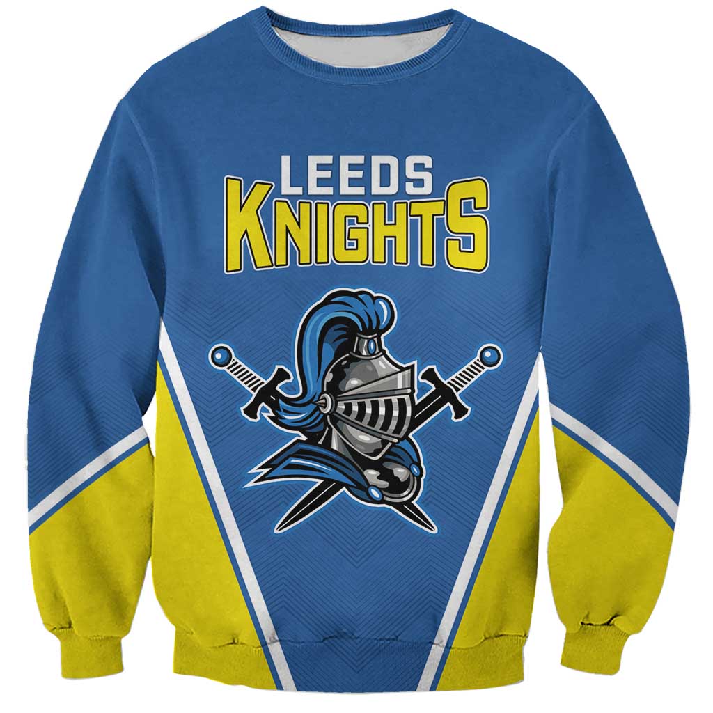 Custom West Knights of Yorkshire Sweatshirt Skate Hard Hit Harder Blue Version - Wonder Print Shop
