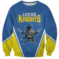 Custom West Knights of Yorkshire Sweatshirt Skate Hard Hit Harder Blue Version - Wonder Print Shop
