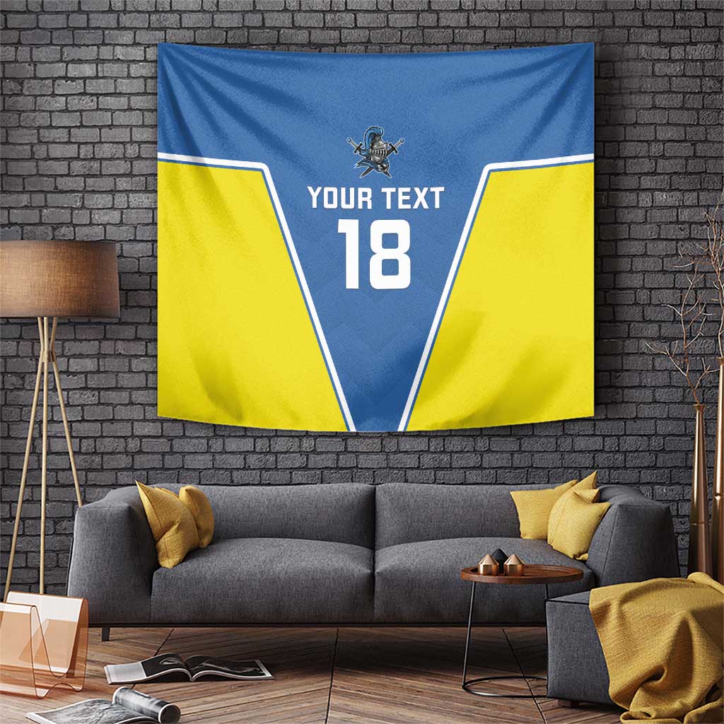 Custom West Knights of Yorkshire Tapestry Skate Hard Hit Harder Blue Version - Wonder Print Shop