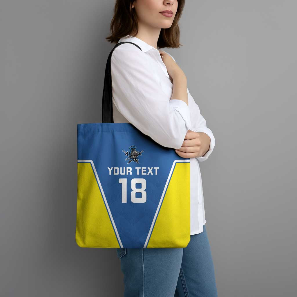 Custom West Knights of Yorkshire Tote Bag Skate Hard Hit Harder Blue Version - Wonder Print Shop