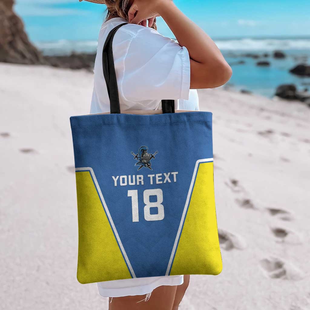 Custom West Knights of Yorkshire Tote Bag Skate Hard Hit Harder Blue Version - Wonder Print Shop