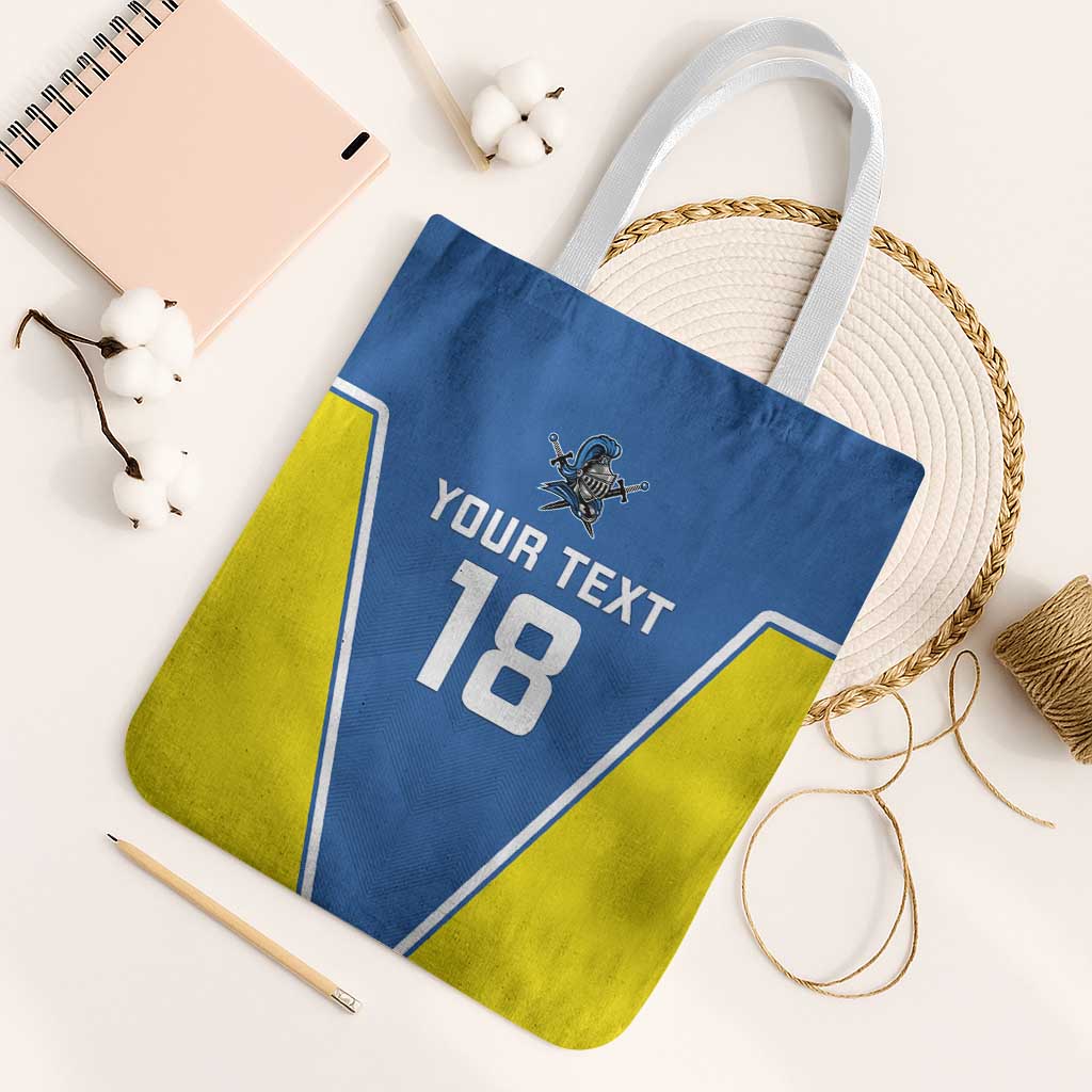 Custom West Knights of Yorkshire Tote Bag Skate Hard Hit Harder Blue Version - Wonder Print Shop