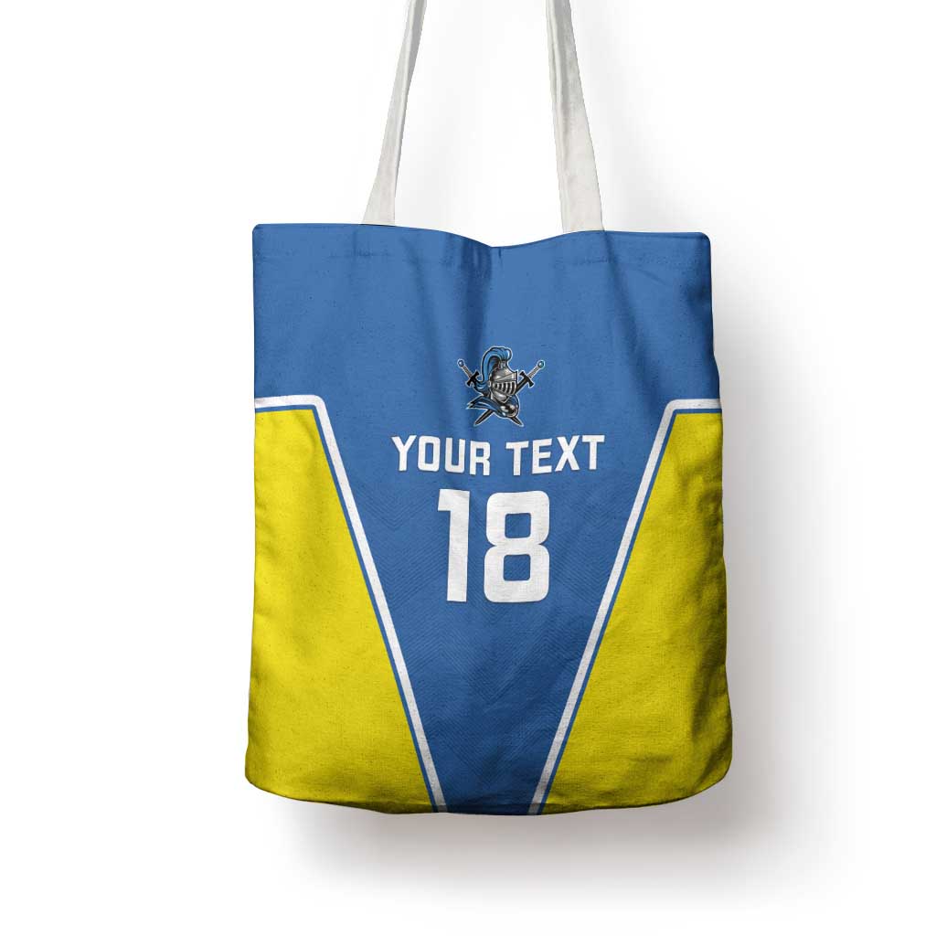 Custom West Knights of Yorkshire Tote Bag Skate Hard Hit Harder Blue Version - Wonder Print Shop