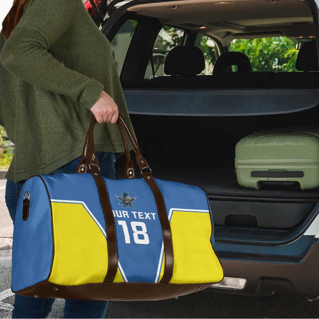 Custom West Knights of Yorkshire Travel Bag Skate Hard Hit Harder Blue Version - Wonder Print Shop