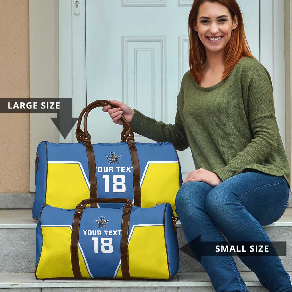 Custom West Knights of Yorkshire Travel Bag Skate Hard Hit Harder Blue Version - Wonder Print Shop