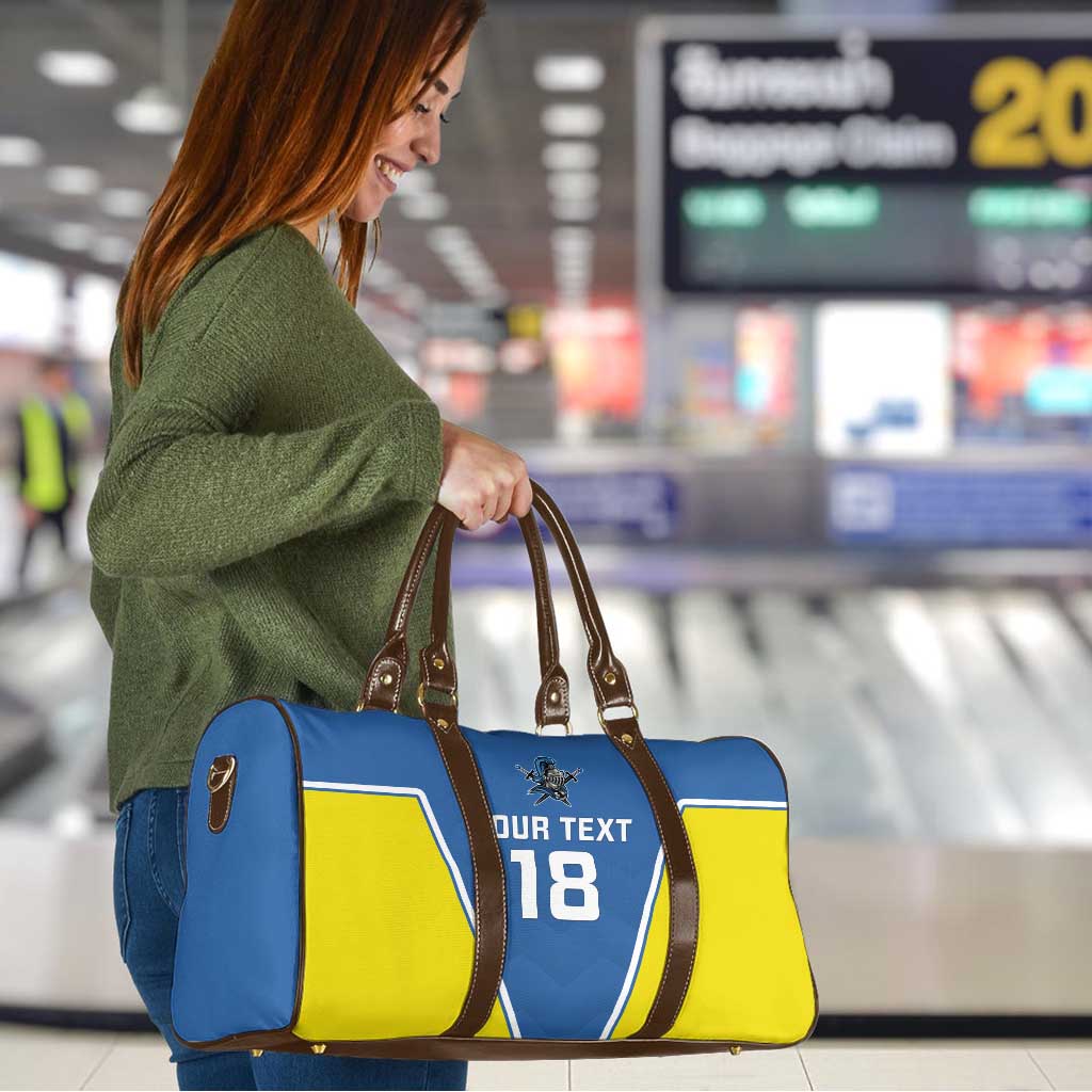 Custom West Knights of Yorkshire Travel Bag Skate Hard Hit Harder Blue Version - Wonder Print Shop