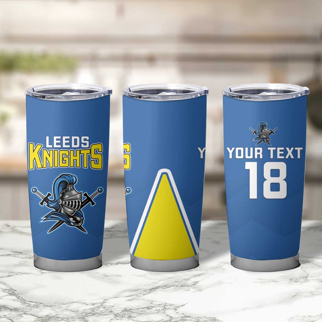 Custom West Knights of Yorkshire Tumbler Cup Skate Hard Hit Harder Blue Version - Wonder Print Shop