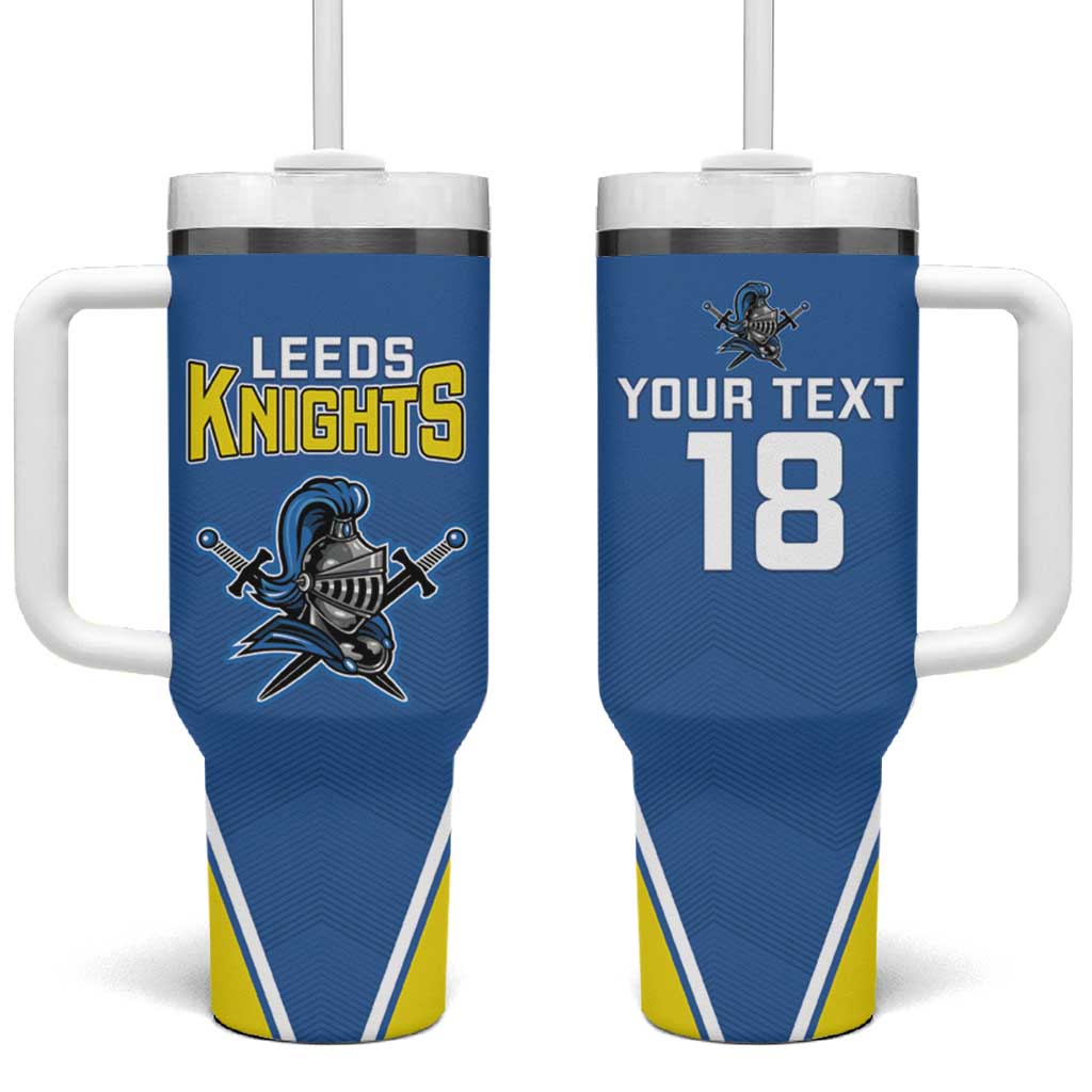 Custom West Knights of Yorkshire Tumbler With Handle Skate Hard Hit Harder Blue Version - Wonder Print Shop