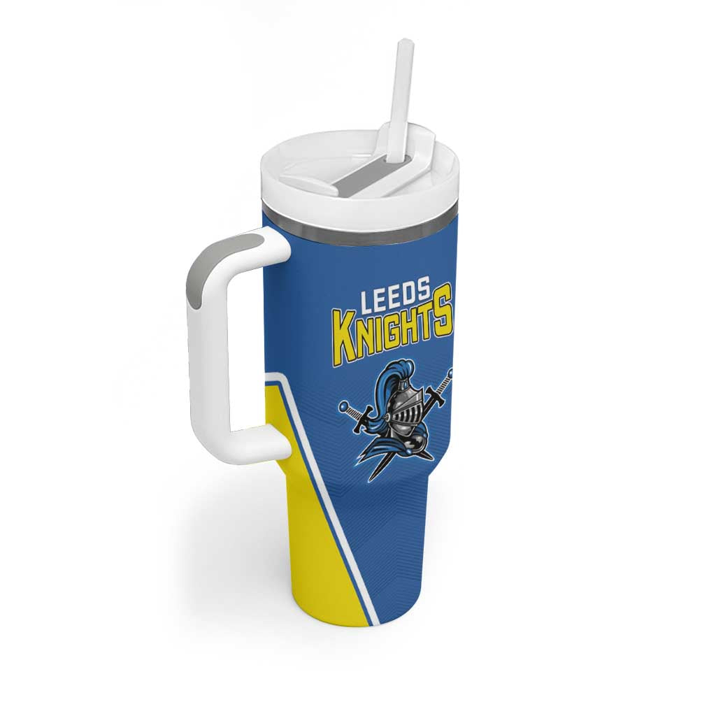 Custom West Knights of Yorkshire Tumbler With Handle Skate Hard Hit Harder Blue Version - Wonder Print Shop