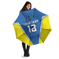 Custom West Knights of Yorkshire Umbrella Skate Hard Hit Harder Blue Version - Wonder Print Shop