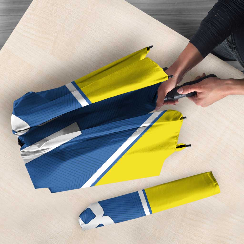 Custom West Knights of Yorkshire Umbrella Skate Hard Hit Harder Blue Version - Wonder Print Shop