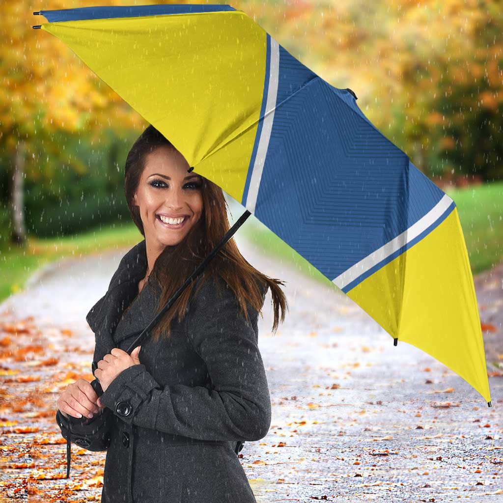 Custom West Knights of Yorkshire Umbrella Skate Hard Hit Harder Blue Version - Wonder Print Shop