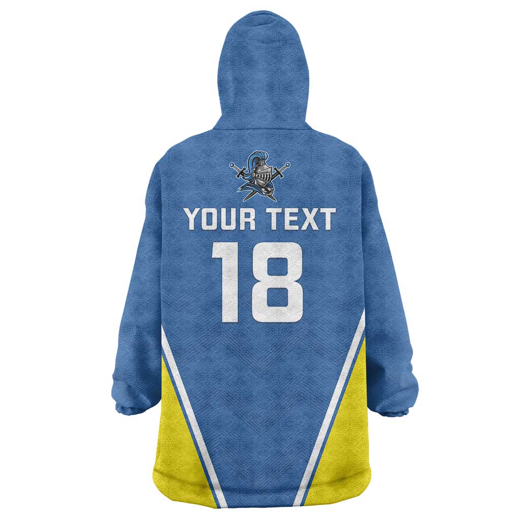Custom West Knights of Yorkshire Wearable Blanket Hoodie Skate Hard Hit Harder Blue Version - Wonder Print Shop