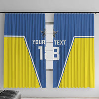 Custom West Knights of Yorkshire Window Curtain Skate Hard Hit Harder Blue Version - Wonder Print Shop