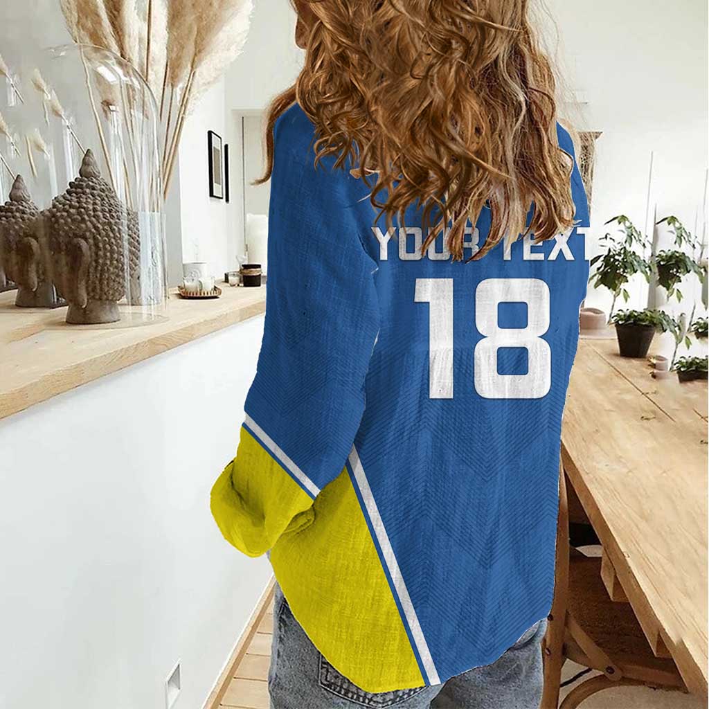 Custom West Knights of Yorkshire Women Casual Shirt Skate Hard Hit Harder Blue Version - Wonder Print Shop