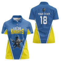 Custom West Knights of Yorkshire Women Polo Shirt Skate Hard Hit Harder Blue Version - Wonder Print Shop