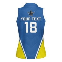 Custom West Knights of Yorkshire Women Sleeveless Polo Shirt Skate Hard Hit Harder Blue Version - Wonder Print Shop