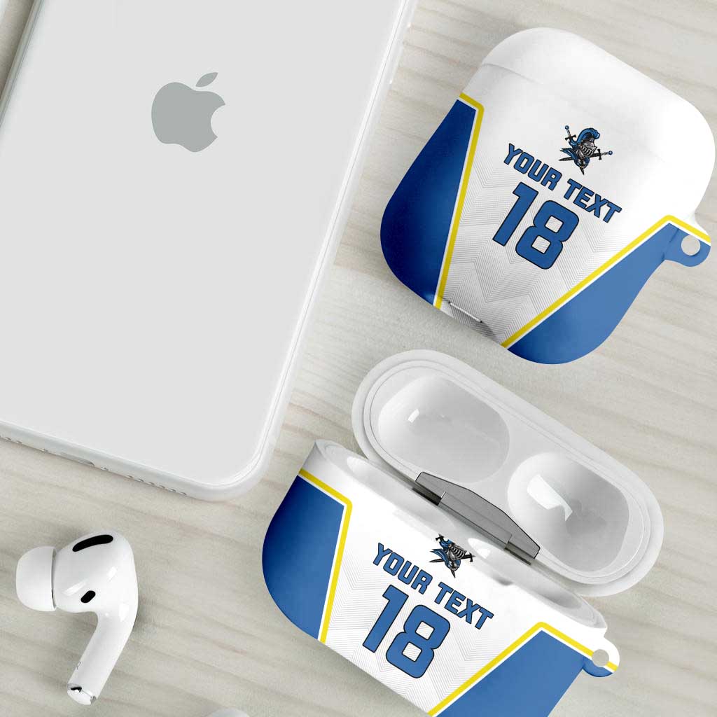 Custom West Knights of Yorkshire AirPods Case Skate Hard Hit Harder White Version - Wonder Print Shop