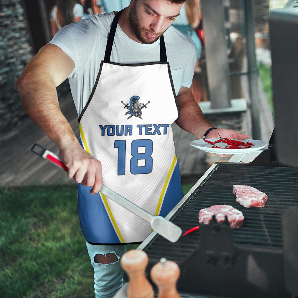 Custom West Knights of Yorkshire Apron Skate Hard Hit Harder White Version - Wonder Print Shop