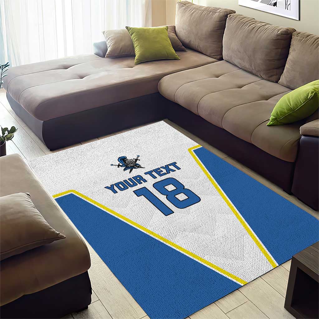 Custom West Knights of Yorkshire Area Rug Skate Hard Hit Harder White Version - Wonder Print Shop