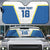 Custom West Knights of Yorkshire Auto Sun Shade Skate Hard Hit Harder White Version - Wonder Print Shop