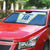 Custom West Knights of Yorkshire Auto Sun Shade Skate Hard Hit Harder White Version - Wonder Print Shop