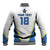Custom West Knights of Yorkshire Baseball Jacket Skate Hard Hit Harder White Version - Wonder Print Shop