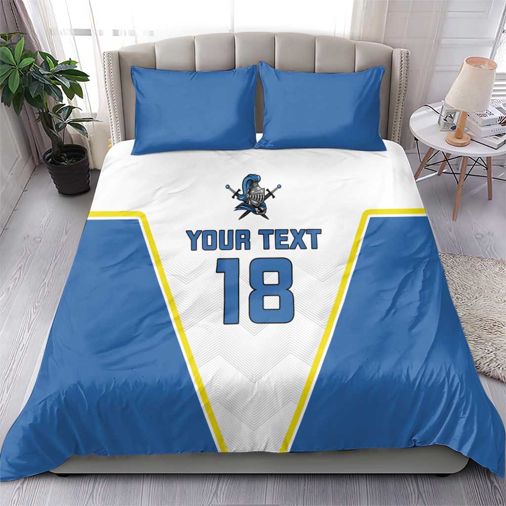 Custom West Knights of Yorkshire Bedding Set Skate Hard Hit Harder White Version - Wonder Print Shop