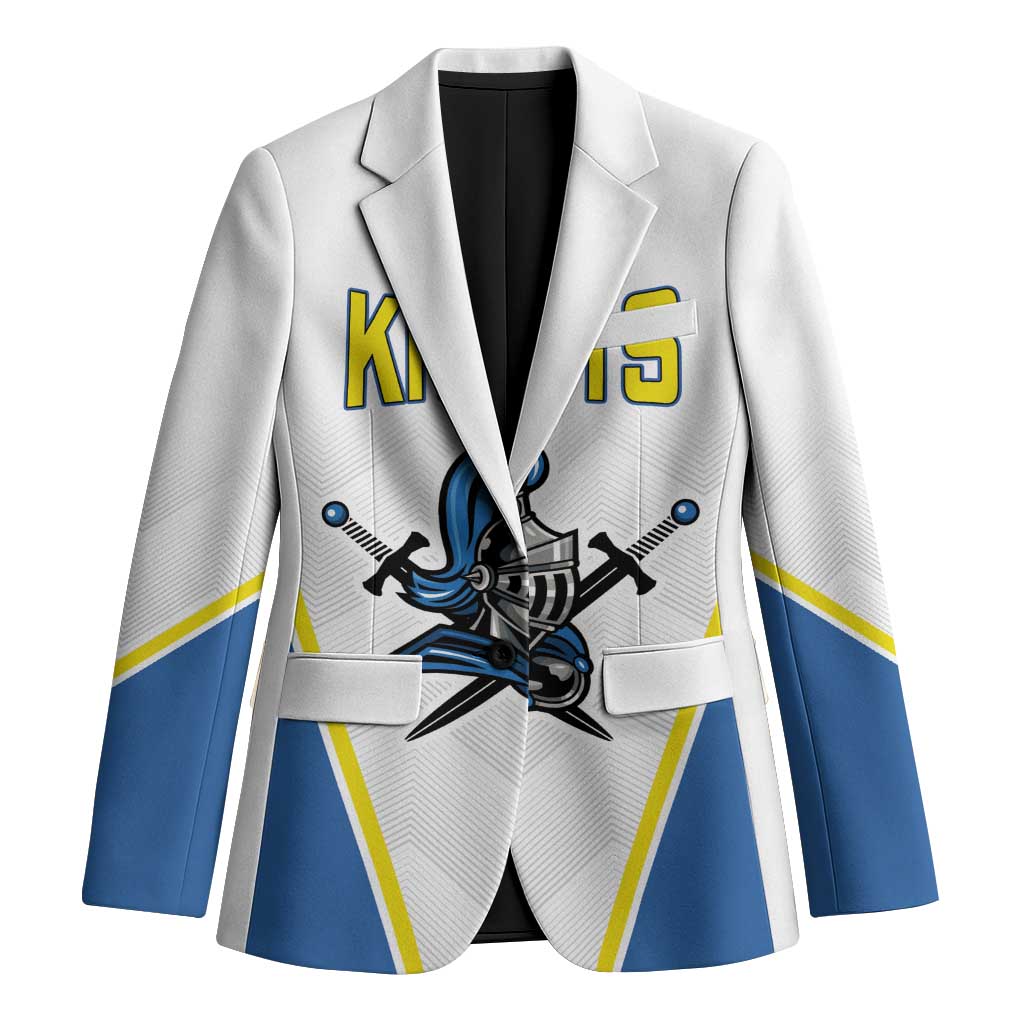 Custom West Knights of Yorkshire Blazer Skate Hard Hit Harder White Version - Wonder Print Shop