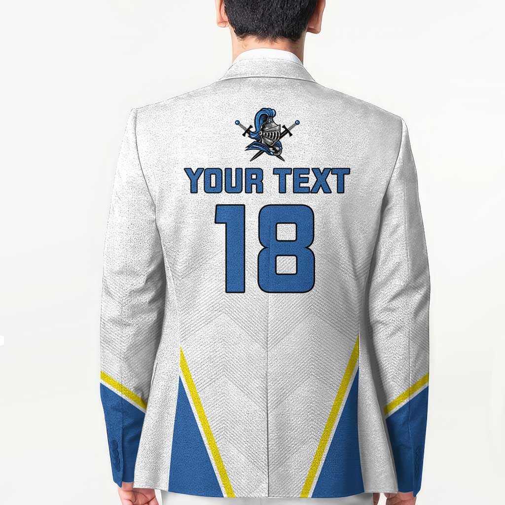 Custom West Knights of Yorkshire Blazer Skate Hard Hit Harder White Version - Wonder Print Shop
