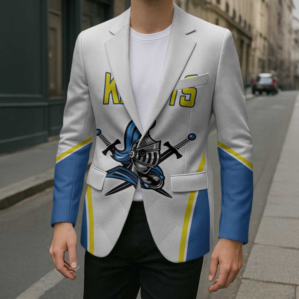 Custom West Knights of Yorkshire Blazer Skate Hard Hit Harder White Version - Wonder Print Shop