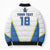 Custom West Knights of Yorkshire Bomber Puffer Jacket Skate Hard Hit Harder White Version - Wonder Print Shop
