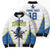 Custom West Knights of Yorkshire Bomber Puffer Jacket Skate Hard Hit Harder White Version - Wonder Print Shop