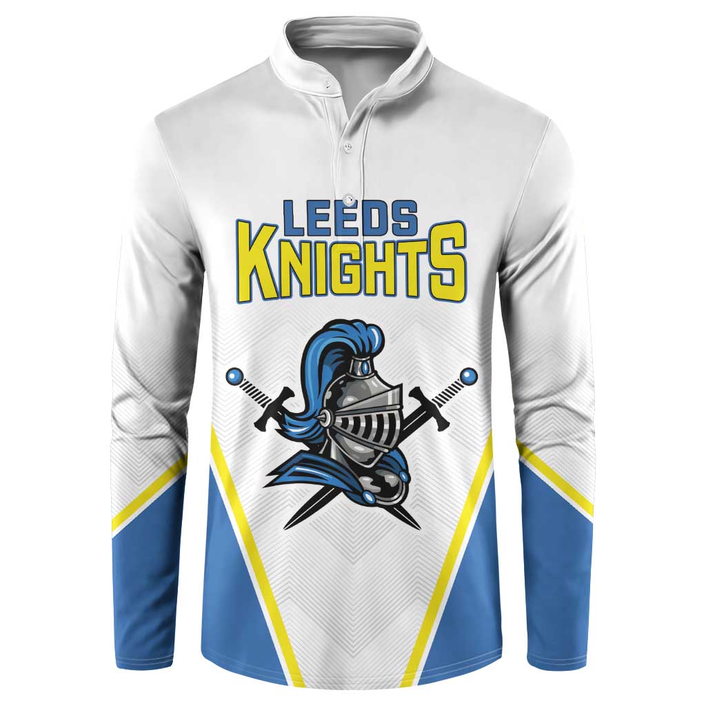 Custom West Knights of Yorkshire Button Sweatshirt Skate Hard Hit Harder White Version - Wonder Print Shop