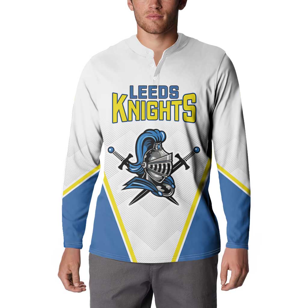 Custom West Knights of Yorkshire Button Sweatshirt Skate Hard Hit Harder White Version - Wonder Print Shop