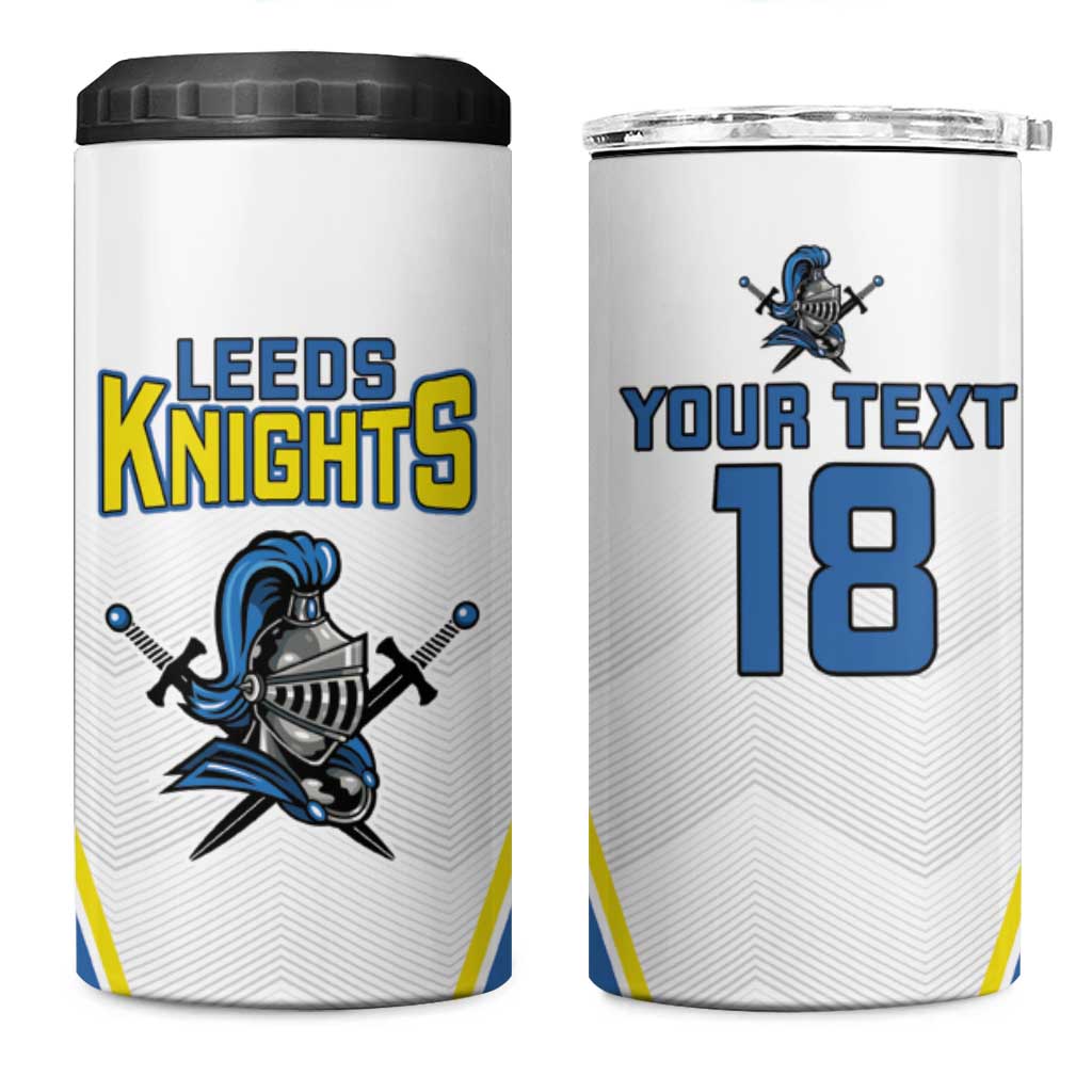 Custom West Knights of Yorkshire 4 in 1 Can Cooler Tumbler Skate Hard Hit Harder White Version - Wonder Print Shop