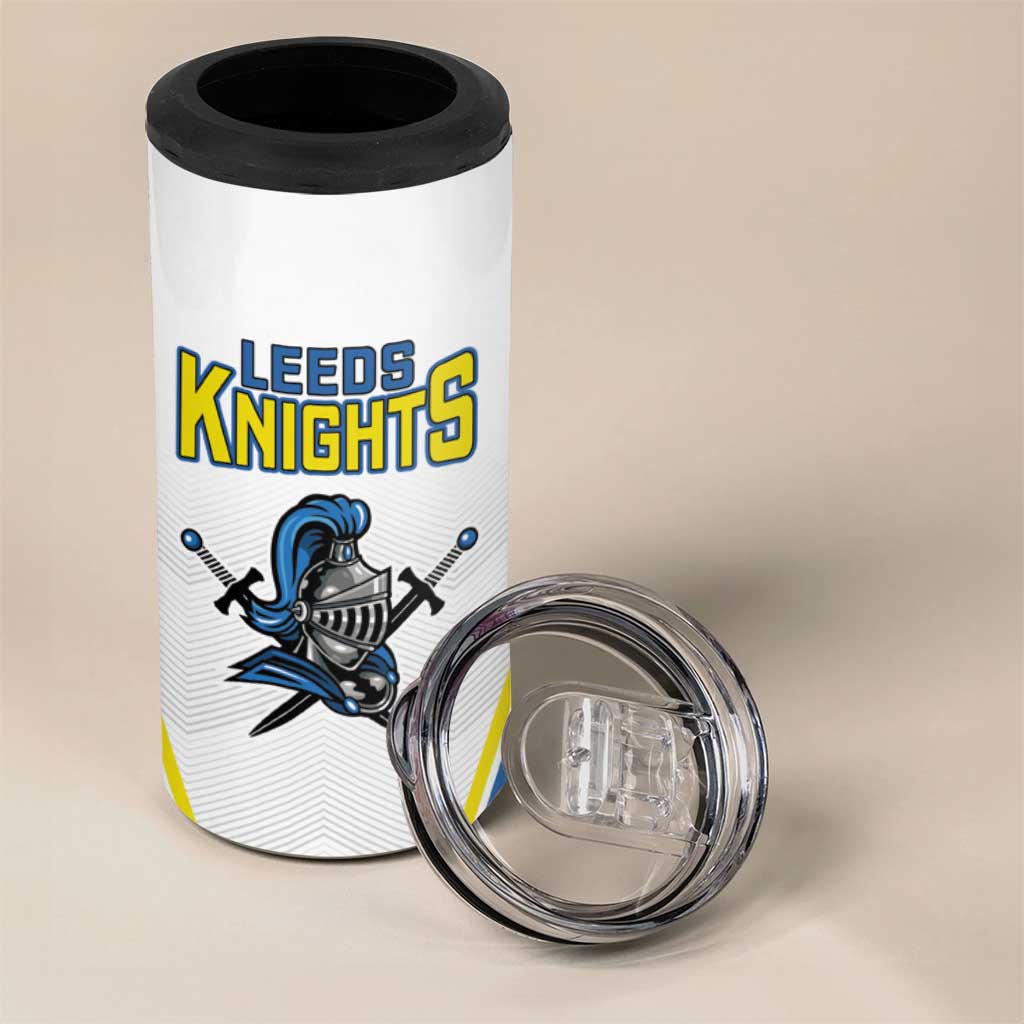 Custom West Knights of Yorkshire 4 in 1 Can Cooler Tumbler Skate Hard Hit Harder White Version - Wonder Print Shop