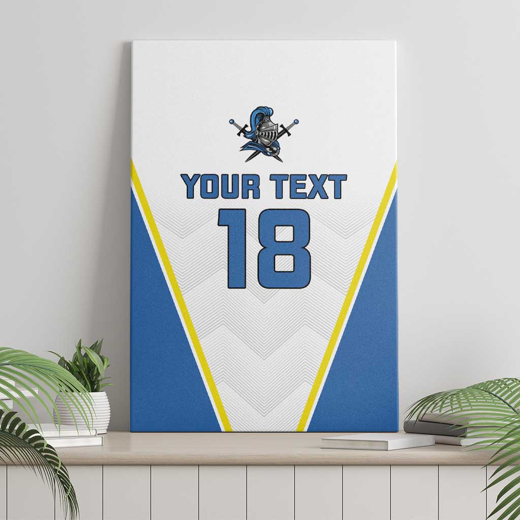 Custom West Knights of Yorkshire Canvas Wall Art Skate Hard Hit Harder White Version - Wonder Print Shop