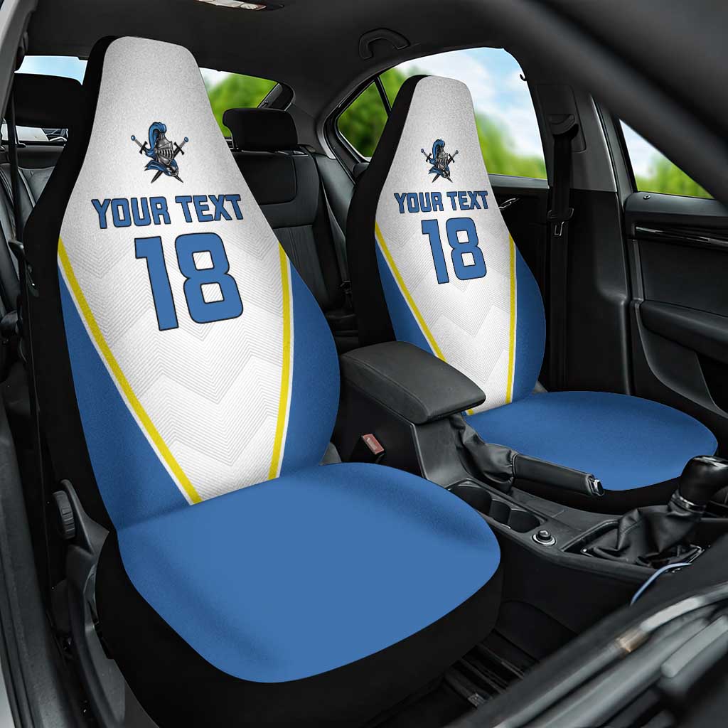 Custom West Knights of Yorkshire Car Seat Cover Skate Hard Hit Harder White Version - Wonder Print Shop