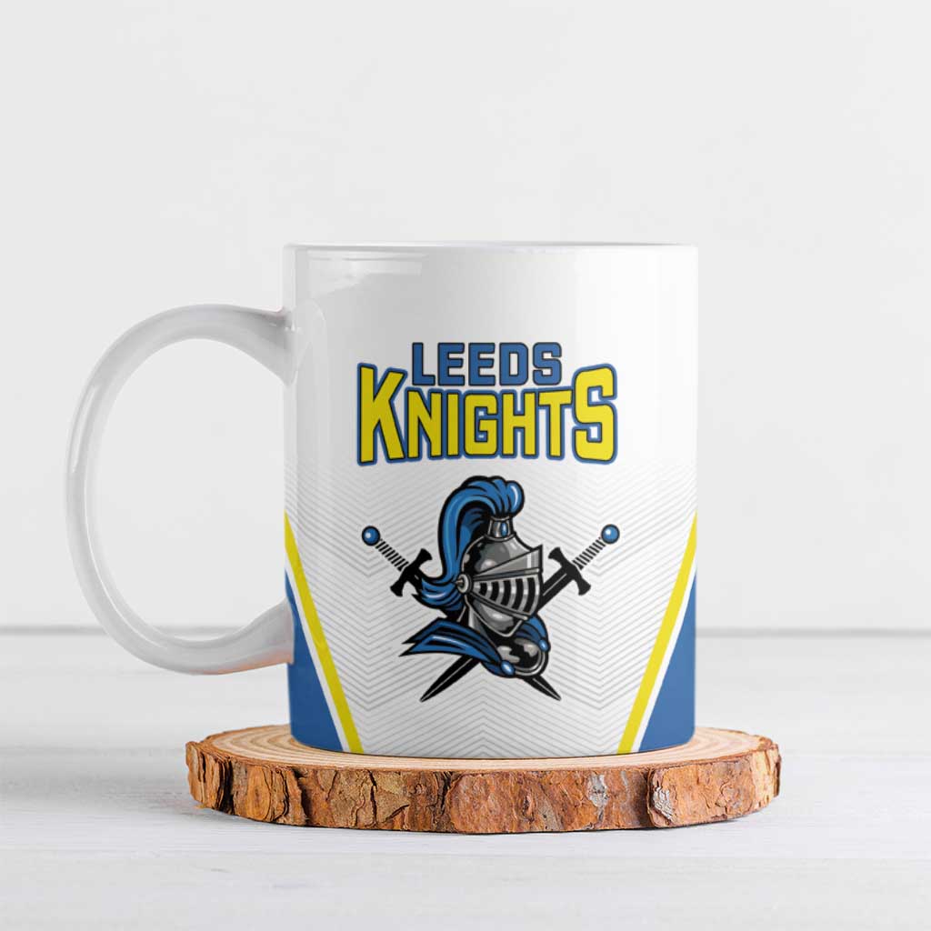 Custom West Knights of Yorkshire Ceramic Mug Skate Hard Hit Harder White Version - Wonder Print Shop