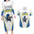 Custom West Knights of Yorkshire Couples Matching Long Sleeve Bodycon Dress and Hawaiian Shirt Skate Hard Hit Harder White Version - Wonder Print Shop