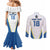 Custom West Knights of Yorkshire Couples Matching Mermaid Dress and Long Sleeve Button Shirt Skate Hard Hit Harder White Version - Wonder Print Shop